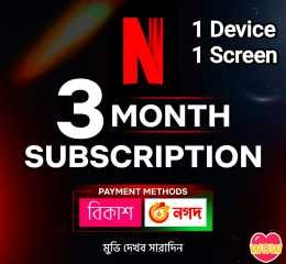 3 month Netflix subscription